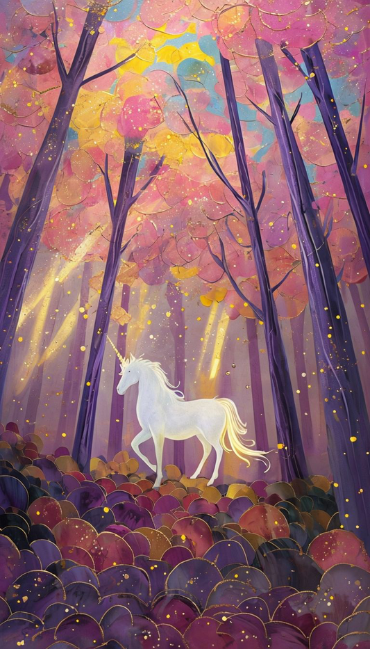 Enchanted Unicorn Art| Unicorn Wall Art | Magic Prints | Mystical Fantasy Forest Wall Art | Digital Download