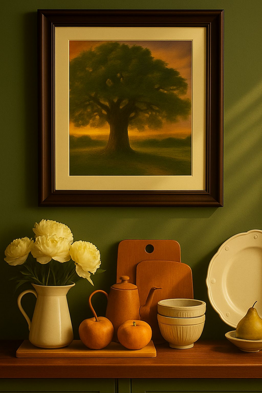 Majestic Tree At Sunset Art| Beautiful Tree Wall Art| Magical Tree Print| Digital Wall Art | Digital Download