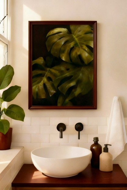 Moody Monstera Leaf Print| Beautiful Monster Home Decor Wall Print | Digital wall art | Digital Download