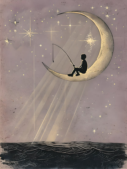 Moonlight Dreamer Wall Art | Digital Download