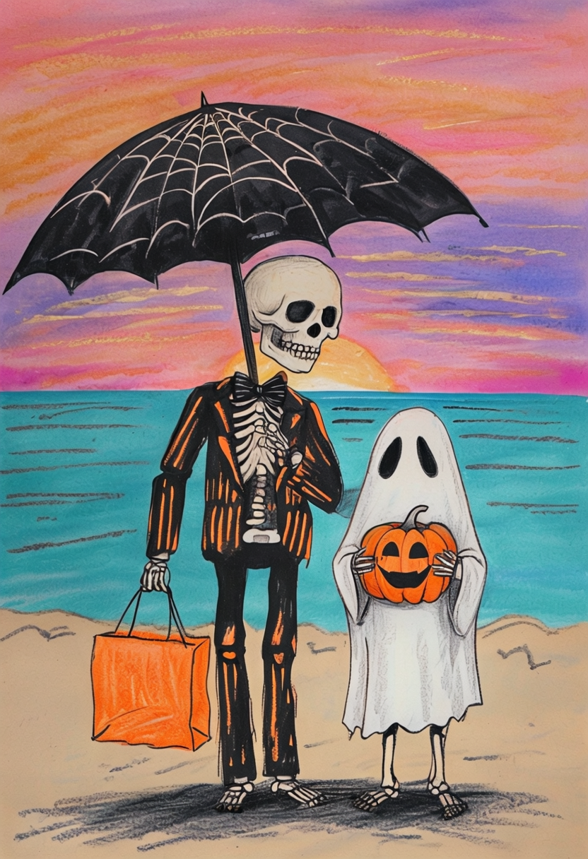 🎃 Skeleton & Ghost Halloween Art | Art Collection | Spooky Art | Halloween Prints | Skeleton Wall Art| Digital Prints | Digital Download 👻 ( ON SALE | LIMITED TIME )