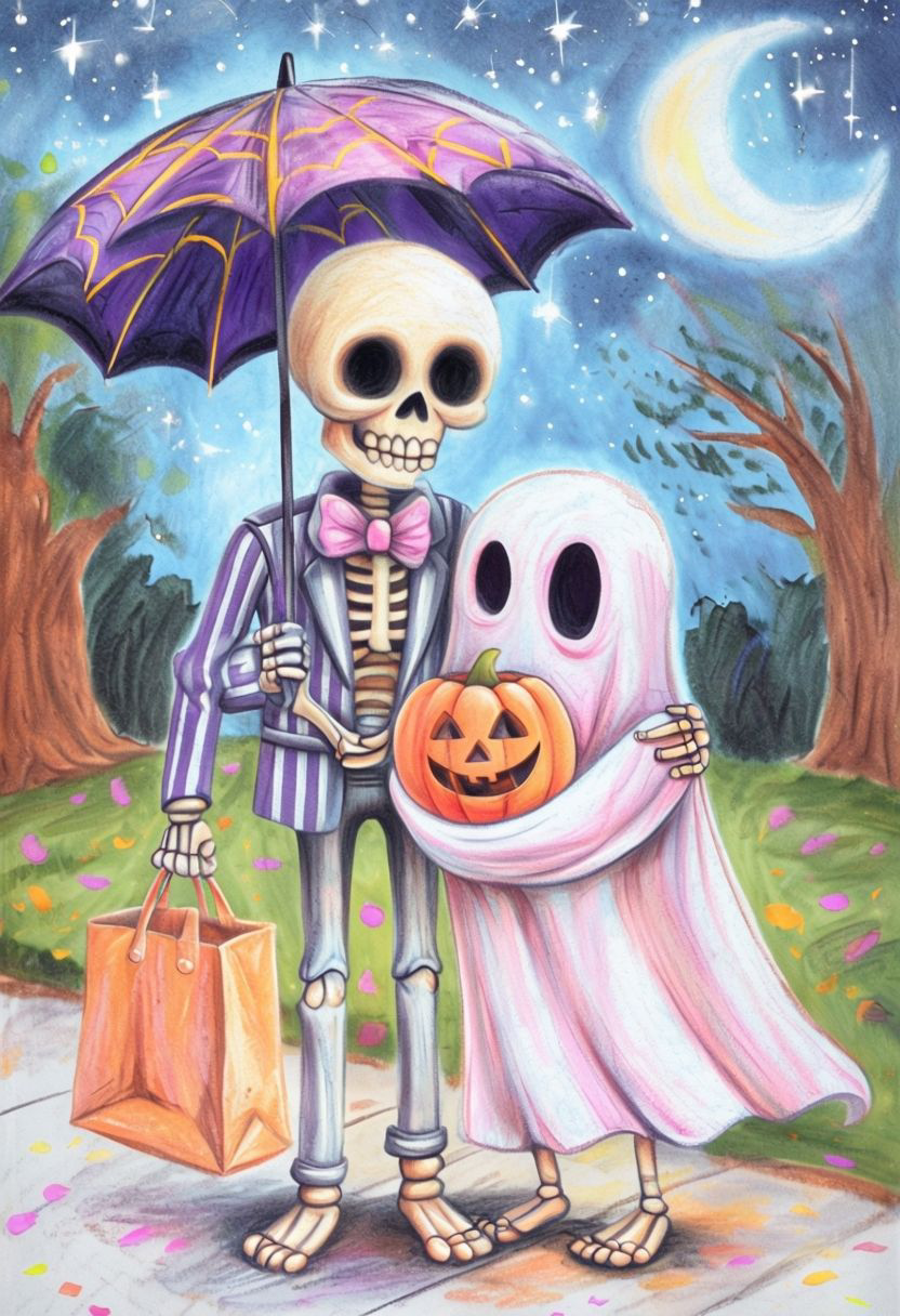 🎃 Skeleton & Ghost Halloween Art | Art Collection | Spooky Art | Halloween Prints | Skeleton Wall Art| Digital Prints | Digital Download 👻 ( ON SALE | LIMITED TIME )