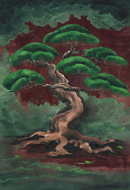 Ancient Bonsai Art| Bonsai Tree Wall Art| Mystical Tree Art Print | Tree Art | Digital Download